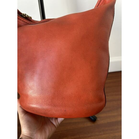 Y2K COACH Legacy Leather Bleecker Bucket Shoulder Bag Red Burnished 11422 Read! - Picture 14 of 16